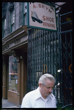 A. Brym Shoe Repairing, E. 7th Street 1980 A. Brym Shoe Repairing, E. 7th Street 1980